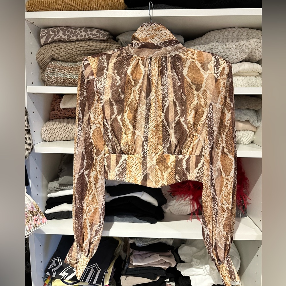 Lpa- snakeskin blouse  x revolve